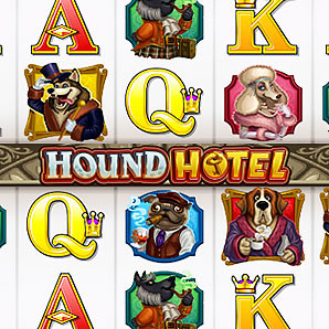 Бесплатный игровой автомат Hound Hotel приглашает принять участие в погоне за джекпотом